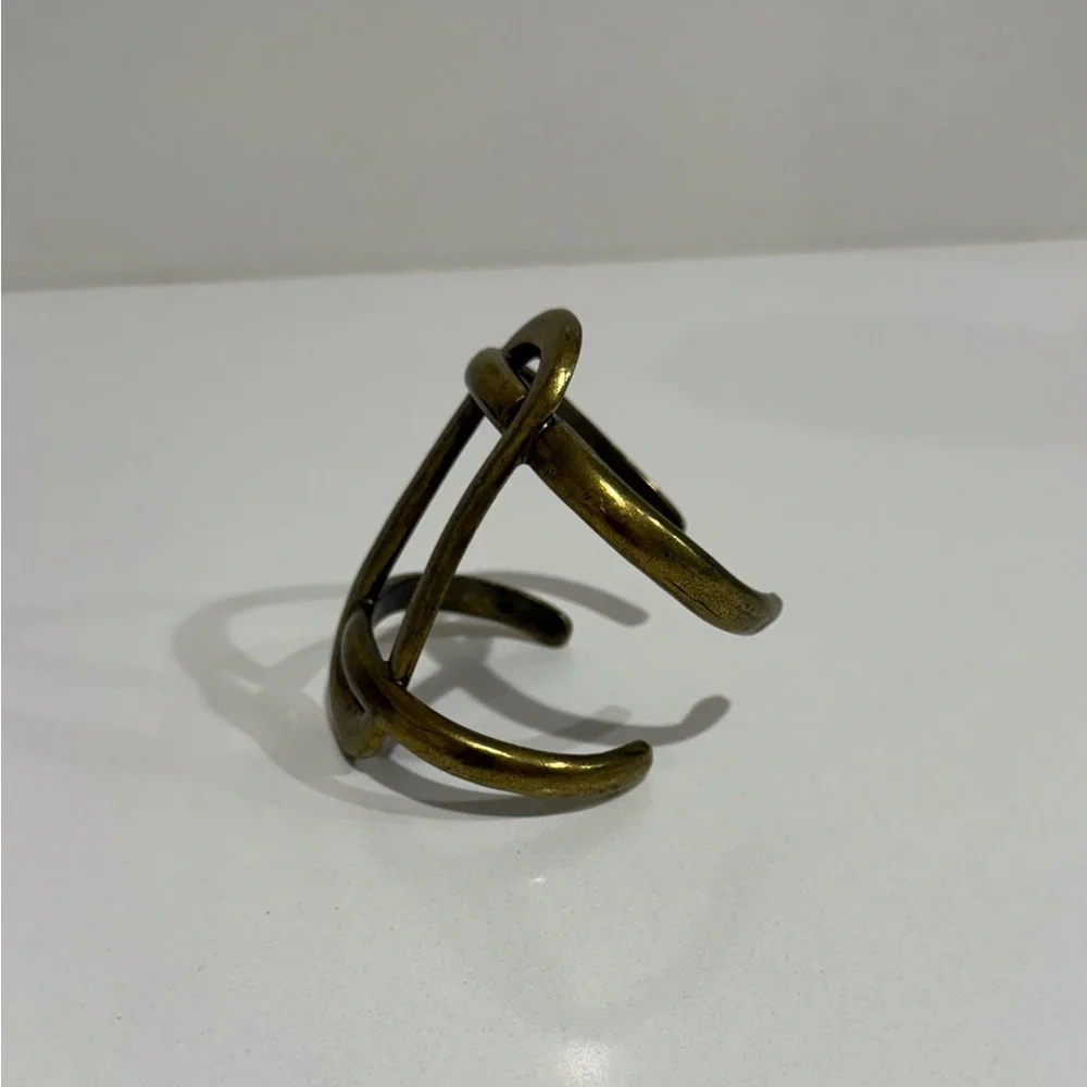 Avant Garde Brass Knot Cuff